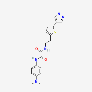molecular formula C20H23N5O2S B6476646 N'-[4-(dimethylamino)phenyl]-N-{2-[5-(1-methyl-1H-pyrazol-4-yl)thiophen-2-yl]ethyl}ethanediamide CAS No. 2640845-80-1