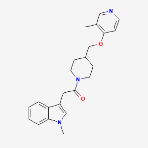 2-(1-methyl-1H-indol-3-yl)-1-(4-{[(3-methylpyridin-4-yl)oxy]methyl}piperidin-1-yl)ethan-1-one