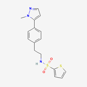 molecular formula C16H17N3O2S2 B6476673 N-{2-[4-(1-methyl-1H-pyrazol-5-yl)phenyl]ethyl}thiophene-2-sulfonamide CAS No. 2640845-82-3