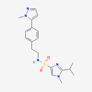 1-methyl-N-{2-[4-(1-methyl-1H-pyrazol-5-yl)phenyl]ethyl}-2-(propan-2-yl)-1H-imidazole-4-sulfonamide