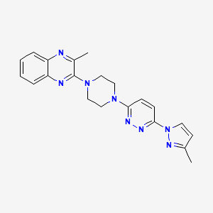 molecular formula C21H22N8 B6476761 2-methyl-3-{4-[6-(3-methyl-1H-pyrazol-1-yl)pyridazin-3-yl]piperazin-1-yl}quinoxaline CAS No. 2640815-53-6