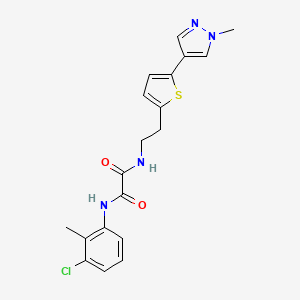 molecular formula C19H19ClN4O2S B6476774 N'-(3-chloro-2-methylphenyl)-N-{2-[5-(1-methyl-1H-pyrazol-4-yl)thiophen-2-yl]ethyl}ethanediamide CAS No. 2640974-99-6