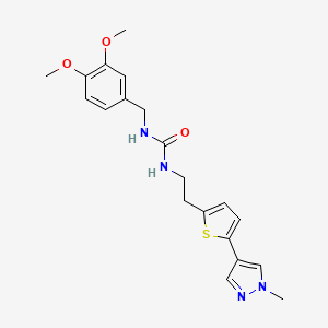 molecular formula C20H24N4O3S B6476791 1-[(3,4-dimethoxyphenyl)methyl]-3-{2-[5-(1-methyl-1H-pyrazol-4-yl)thiophen-2-yl]ethyl}urea CAS No. 2640845-13-0