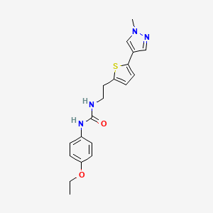 molecular formula C19H22N4O2S B6476813 1-(4-ethoxyphenyl)-3-{2-[5-(1-methyl-1H-pyrazol-4-yl)thiophen-2-yl]ethyl}urea CAS No. 2640971-17-9