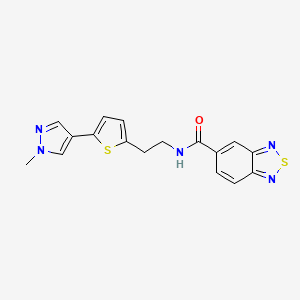 molecular formula C17H15N5OS2 B6476830 N-{2-[5-(1-methyl-1H-pyrazol-4-yl)thiophen-2-yl]ethyl}-2,1,3-benzothiadiazole-5-carboxamide CAS No. 2640822-18-8