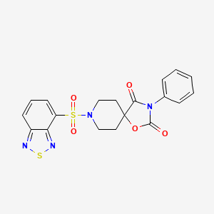 molecular formula C19H16N4O5S2 B6476902 8-(2,1,3-benzothiadiazole-4-sulfonyl)-3-phenyl-1-oxa-3,8-diazaspiro[4.5]decane-2,4-dione CAS No. 2640979-65-1
