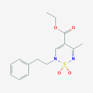 ethyl 5-methyl-1,1-dioxo-2-(2-phenylethyl)-2H-1lambda6,2,6-thiadiazine-4-carboxylate