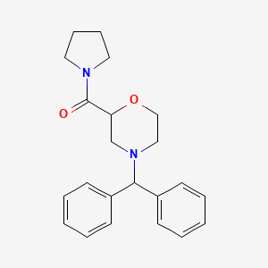 molecular formula C22H26N2O2 B6476925 4-(diphenylmethyl)-2-(pyrrolidine-1-carbonyl)morpholine CAS No. 2640896-64-4