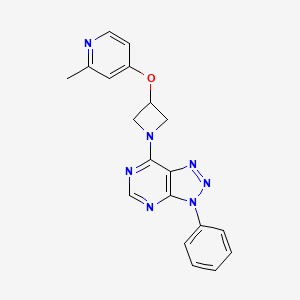 molecular formula C19H17N7O B6476932 2-methyl-4-[(1-{3-phenyl-3H-[1,2,3]triazolo[4,5-d]pyrimidin-7-yl}azetidin-3-yl)oxy]pyridine CAS No. 2640829-61-2