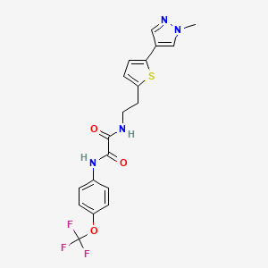 molecular formula C19H17F3N4O3S B6476943 N-{2-[5-(1-methyl-1H-pyrazol-4-yl)thiophen-2-yl]ethyl}-N'-[4-(trifluoromethoxy)phenyl]ethanediamide CAS No. 2640896-77-9