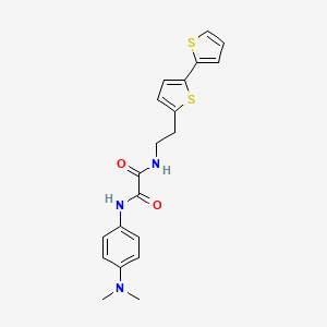 molecular formula C20H21N3O2S2 B6476962 N-(2-{[2,2'-bithiophene]-5-yl}ethyl)-N'-[4-(dimethylamino)phenyl]ethanediamide CAS No. 2640878-54-0