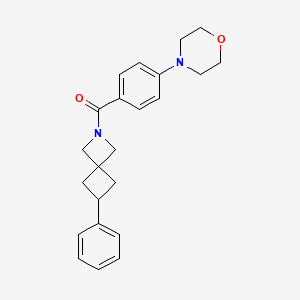 molecular formula C23H26N2O2 B6477001 2-[4-(morpholin-4-yl)benzoyl]-6-phenyl-2-azaspiro[3.3]heptane CAS No. 2640877-47-8