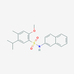 molecular formula C21H23NO3S B6477050 2-methoxy-4-methyl-N-(naphthalen-2-yl)-5-(propan-2-yl)benzene-1-sulfonamide CAS No. 2640963-95-5