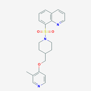 molecular formula C21H23N3O3S B6477067 8-[(4-{[(3-methylpyridin-4-yl)oxy]methyl}piperidin-1-yl)sulfonyl]quinoline CAS No. 2640975-80-8