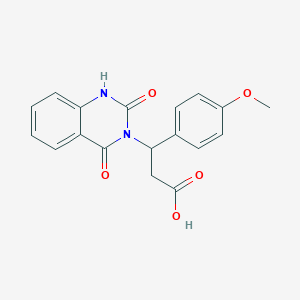 molecular formula C18H16N2O5 B6477132 3-(2,4-dioxo-1,2,3,4-tetrahydroquinazolin-3-yl)-3-(4-methoxyphenyl)propanoic acid CAS No. 2640971-96-4