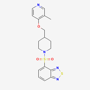 molecular formula C18H20N4O3S2 B6477134 4-[(4-{[(3-methylpyridin-4-yl)oxy]methyl}piperidin-1-yl)sulfonyl]-2,1,3-benzothiadiazole CAS No. 2640972-00-3