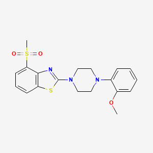 molecular formula C19H21N3O3S2 B6477140 4-methanesulfonyl-2-[4-(2-methoxyphenyl)piperazin-1-yl]-1,3-benzothiazole CAS No. 2640888-63-5