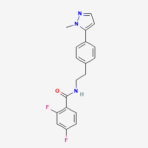 molecular formula C19H17F2N3O B6477175 2,4-difluoro-N-{2-[4-(1-methyl-1H-pyrazol-5-yl)phenyl]ethyl}benzamide CAS No. 2640970-62-1