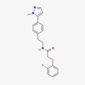 3-(2-fluorophenyl)-N-{2-[4-(1-methyl-1H-pyrazol-5-yl)phenyl]ethyl}propanamide