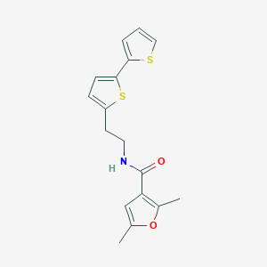 molecular formula C17H17NO2S2 B6477218 N-(2-{[2,2'-bithiophene]-5-yl}ethyl)-2,5-dimethylfuran-3-carboxamide CAS No. 2640897-81-8