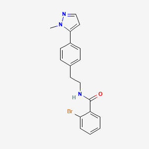 molecular formula C19H18BrN3O B6477237 2-bromo-N-{2-[4-(1-methyl-1H-pyrazol-5-yl)phenyl]ethyl}benzamide CAS No. 2640843-52-1