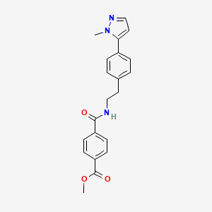 molecular formula C21H21N3O3 B6477248 methyl 4-({2-[4-(1-methyl-1H-pyrazol-5-yl)phenyl]ethyl}carbamoyl)benzoate CAS No. 2640818-13-7
