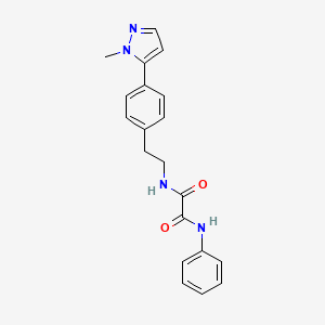 molecular formula C20H20N4O2 B6477263 N-{2-[4-(1-methyl-1H-pyrazol-5-yl)phenyl]ethyl}-N'-phenylethanediamide CAS No. 2640961-80-2
