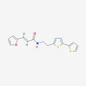 molecular formula C17H15NO2S2 B6477285 (2E)-N-(2-{[2,2'-bithiophene]-5-yl}ethyl)-3-(furan-2-yl)prop-2-enamide CAS No. 2640980-60-3