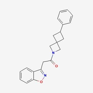 molecular formula C21H20N2O2 B6477296 2-(1,2-benzoxazol-3-yl)-1-{6-phenyl-2-azaspiro[3.3]heptan-2-yl}ethan-1-one CAS No. 2640977-40-6