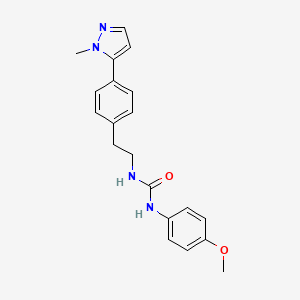 molecular formula C20H22N4O2 B6477297 1-(4-methoxyphenyl)-3-{2-[4-(1-methyl-1H-pyrazol-5-yl)phenyl]ethyl}urea CAS No. 2640874-71-9