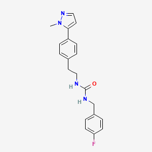 molecular formula C20H21FN4O B6477303 1-[(4-fluorophenyl)methyl]-3-{2-[4-(1-methyl-1H-pyrazol-5-yl)phenyl]ethyl}urea CAS No. 2640830-46-0