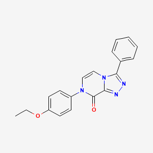 molecular formula C19H16N4O2 B6477313 7-(4-ethoxyphenyl)-3-phenyl-7H,8H-[1,2,4]triazolo[4,3-a]pyrazin-8-one CAS No. 2640830-69-7