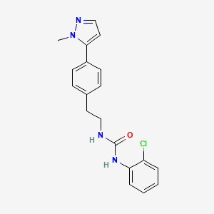 molecular formula C19H19ClN4O B6477317 3-(2-chlorophenyl)-1-{2-[4-(1-methyl-1H-pyrazol-5-yl)phenyl]ethyl}urea CAS No. 2640974-70-3