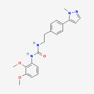 molecular formula C21H24N4O3 B6477335 3-(2,3-dimethoxyphenyl)-1-{2-[4-(1-methyl-1H-pyrazol-5-yl)phenyl]ethyl}urea CAS No. 2640969-20-4