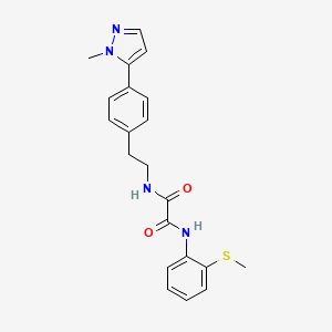 molecular formula C21H22N4O2S B6477337 N'-{2-[4-(1-methyl-1H-pyrazol-5-yl)phenyl]ethyl}-N-[2-(methylsulfanyl)phenyl]ethanediamide CAS No. 2640970-42-7