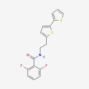 molecular formula C17H13F2NOS2 B6477351 N-(2-{[2,2'-bithiophene]-5-yl}ethyl)-2,6-difluorobenzamide CAS No. 2640978-72-7