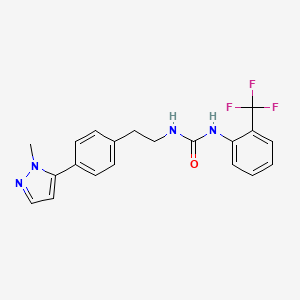 molecular formula C20H19F3N4O B6477358 1-{2-[4-(1-methyl-1H-pyrazol-5-yl)phenyl]ethyl}-3-[2-(trifluoromethyl)phenyl]urea CAS No. 2640882-28-4