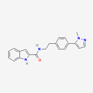 molecular formula C21H20N4O B6477370 N-{2-[4-(1-methyl-1H-pyrazol-5-yl)phenyl]ethyl}-1H-indole-2-carboxamide CAS No. 2640835-61-4