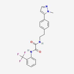 molecular formula C21H19F3N4O2 B6477413 N'-{2-[4-(1-methyl-1H-pyrazol-5-yl)phenyl]ethyl}-N-[2-(trifluoromethyl)phenyl]ethanediamide CAS No. 2640884-81-5