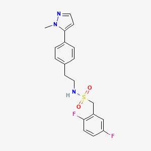 molecular formula C19H19F2N3O2S B6477419 1-(2,5-difluorophenyl)-N-{2-[4-(1-methyl-1H-pyrazol-5-yl)phenyl]ethyl}methanesulfonamide CAS No. 2640956-11-0
