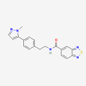 molecular formula C19H17N5OS B6477438 N-{2-[4-(1-methyl-1H-pyrazol-5-yl)phenyl]ethyl}-2,1,3-benzothiadiazole-5-carboxamide CAS No. 2640821-34-5