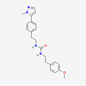 molecular formula C22H26N4O2 B6477481 1-[2-(4-methoxyphenyl)ethyl]-3-{2-[4-(1-methyl-1H-pyrazol-5-yl)phenyl]ethyl}urea CAS No. 2640885-23-8