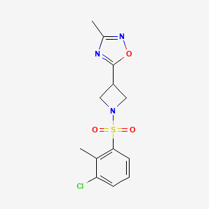 molecular formula C13H14ClN3O3S B6477494 5-[1-(3-chloro-2-methylbenzenesulfonyl)azetidin-3-yl]-3-methyl-1,2,4-oxadiazole CAS No. 1327198-49-1