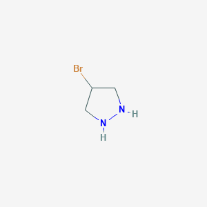 B064775 Pyrazolidine, 4-bromo- CAS No. 163805-06-9
