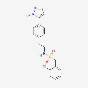 molecular formula C19H20ClN3O2S B6477531 1-(2-chlorophenyl)-N-{2-[4-(1-methyl-1H-pyrazol-5-yl)phenyl]ethyl}methanesulfonamide CAS No. 2640897-99-8