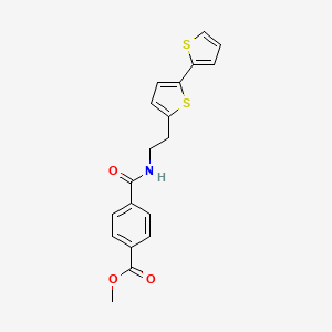 molecular formula C19H17NO3S2 B6477543 methyl 4-[(2-{[2,2'-bithiophene]-5-yl}ethyl)carbamoyl]benzoate CAS No. 2640885-75-0