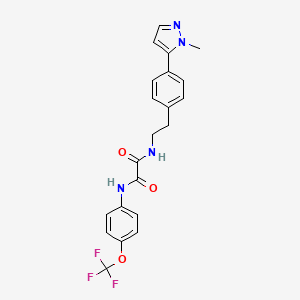 molecular formula C21H19F3N4O3 B6477557 N-{2-[4-(1-methyl-1H-pyrazol-5-yl)phenyl]ethyl}-N'-[4-(trifluoromethoxy)phenyl]ethanediamide CAS No. 2640976-52-7