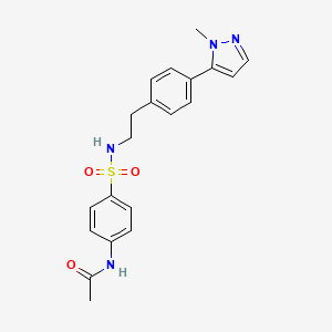 molecular formula C20H22N4O3S B6477569 N-[4-({2-[4-(1-methyl-1H-pyrazol-5-yl)phenyl]ethyl}sulfamoyl)phenyl]acetamide CAS No. 2640972-16-1