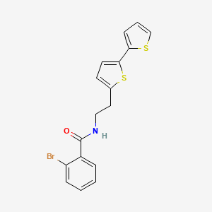 molecular formula C17H14BrNOS2 B6477582 N-(2-{[2,2'-bithiophene]-5-yl}ethyl)-2-bromobenzamide CAS No. 2640972-20-7