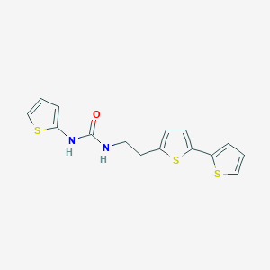 molecular formula C15H14N2OS3 B6477598 3-(2-{[2,2'-bithiophene]-5-yl}ethyl)-1-(thiophen-2-yl)urea CAS No. 2640818-49-9